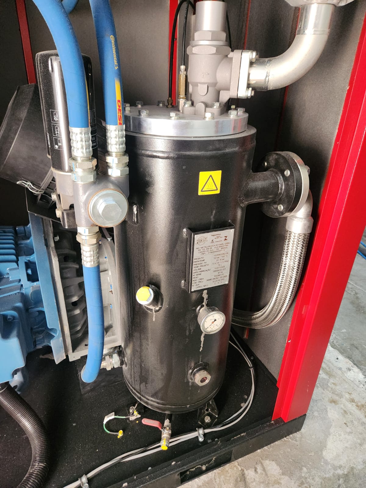 Equipamento industrial inspecionado pela Brainspe